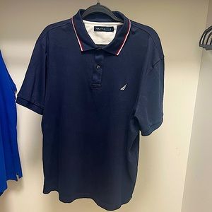 Nautica Navy Blue Mens Polo Shirt Size XL